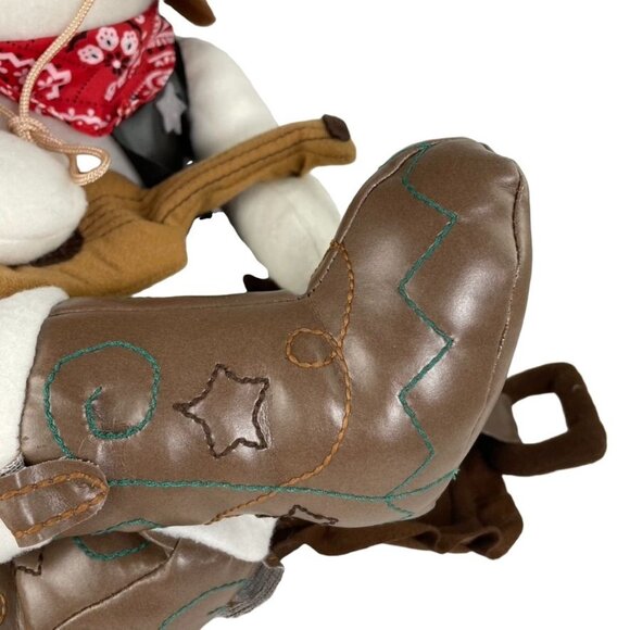 Cowboy Plush with Saddle Weighted to Sit on Mantel Western Decoration u 16 in u - Picture 12 of 16